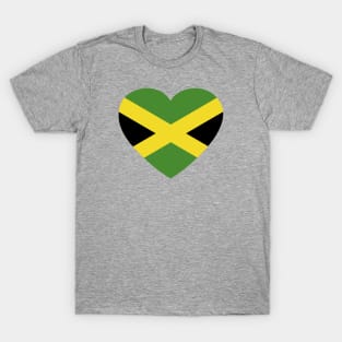 I Love Jamaica // Heart-Shaped Jamaican Flag T-Shirt